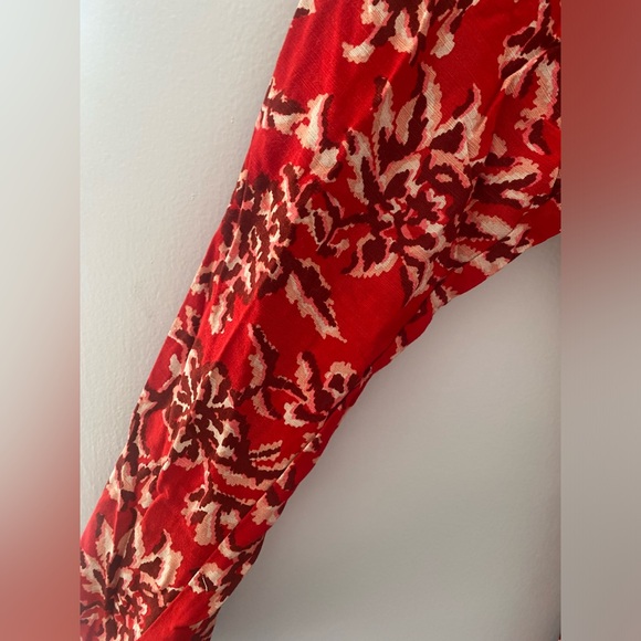 Red Floral Boho MIDI Dress - Picture 11 of 14